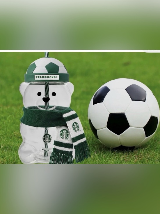 Starbucks Other - Starbucks FIFA Soccer Bearista Glass cup NIB RESERVE MEMBER ONLY